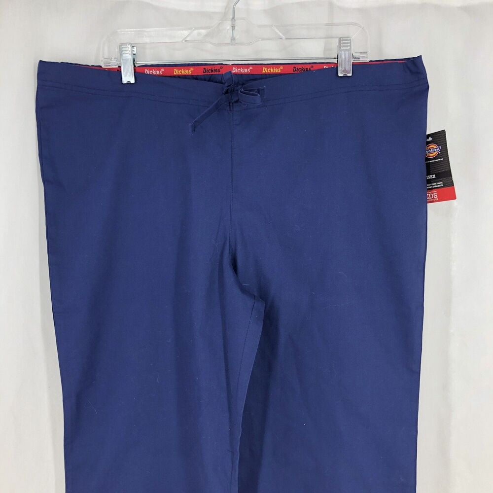Dickies EDS Signature Unisex Drawstring Scrub Pants 83006T Navy Medium Tall